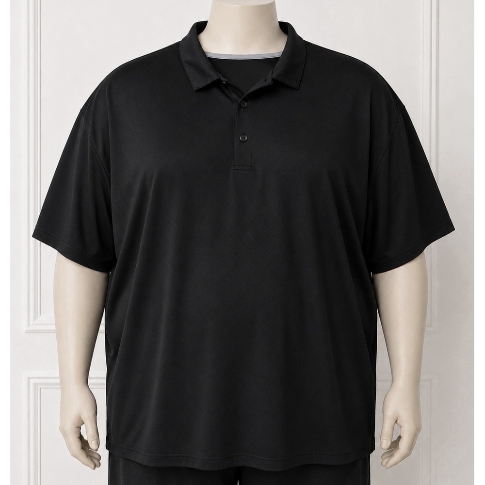 ADIDAS Men's Golf Short Sleeve Shirt Polo 4XL Black Dri Fit
